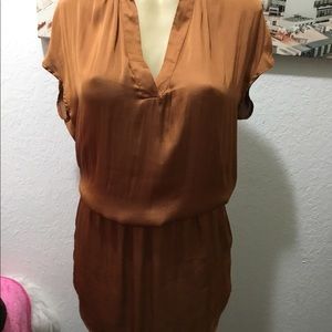 H&M WOMEN DRESS BROWN CASUAL 10